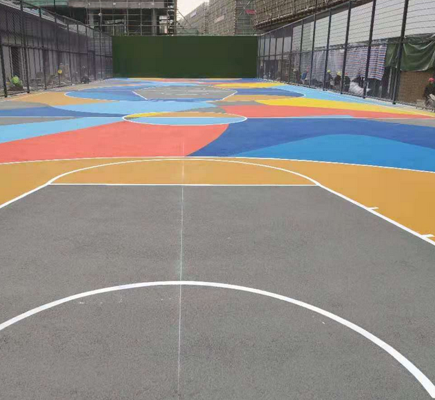 硅pu篮球场材料的地面